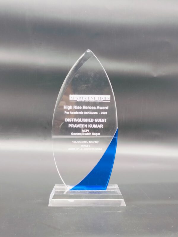 Blue Edge Acrylic Award